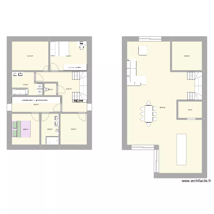 Maison test. Plan de 