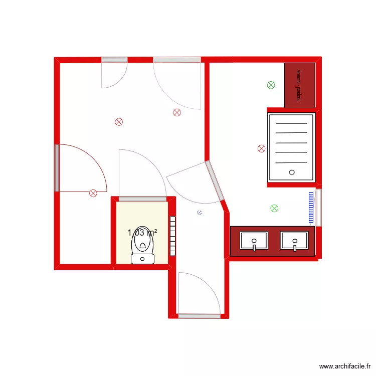 salle de bain 2. Plan de 