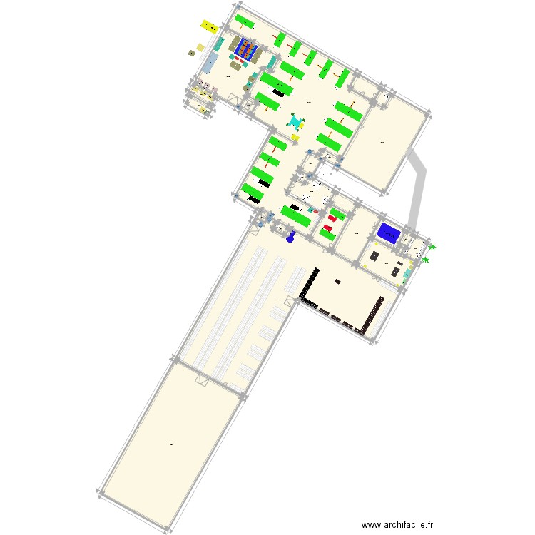 MODIFICATION CENTRALE 10. Plan de 24 pièces et 2974 m2