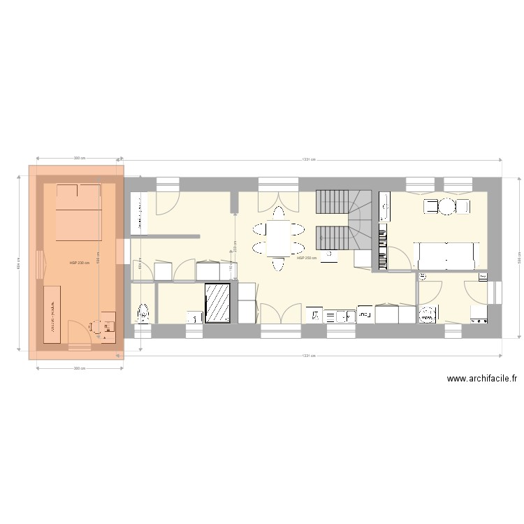 Beaulon v02c. Plan de 4 pièces et 129 m2