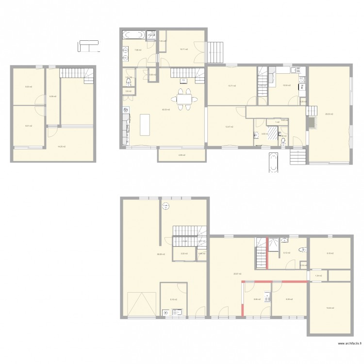 Maison PG 2. Plan de 40 pièces et 348 m2