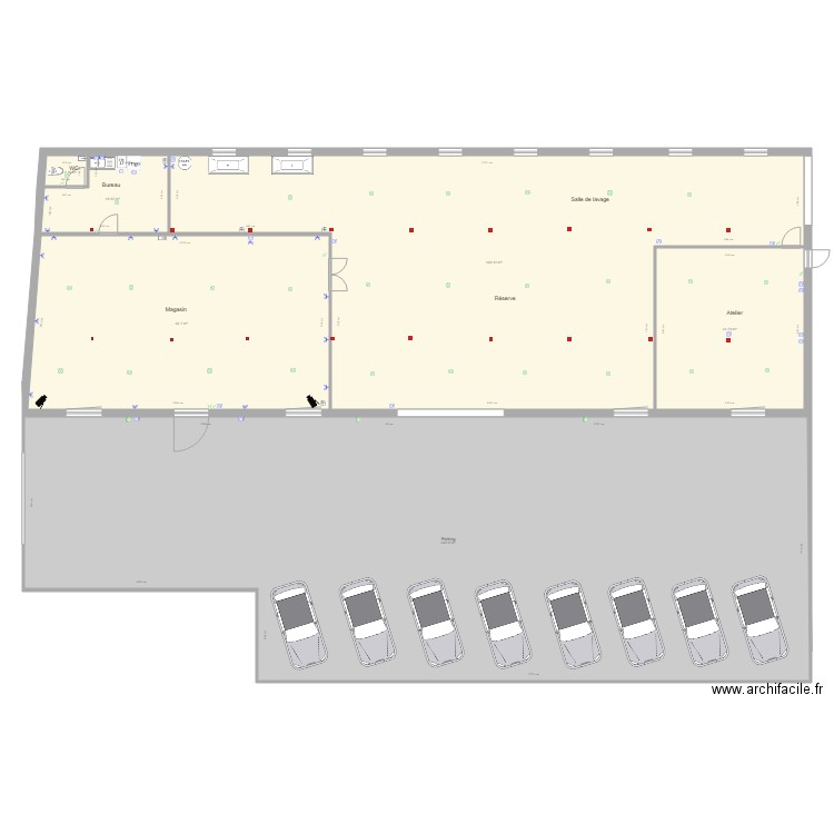 Grange amenagement plan electrique. Plan de 0 pièce et 0 m2