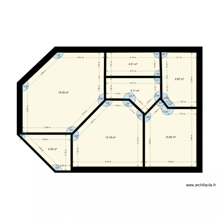 1990etage. Plan de 