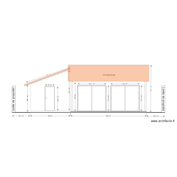 DP4 PLAN DES FACADES ET TOITURES SUD. Plan de 0 pièce et 0 m2