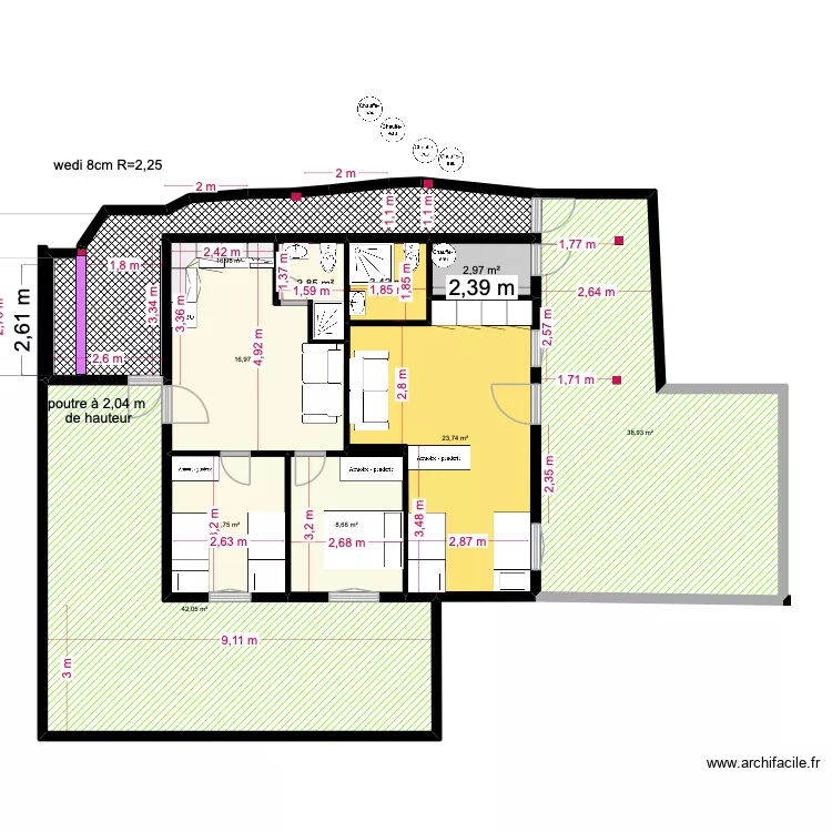 rdc g&icirc;tes &eacute;tat initial. Plan de 