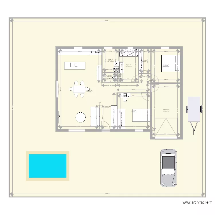 CREA 1 90M&sup2;. Plan de 