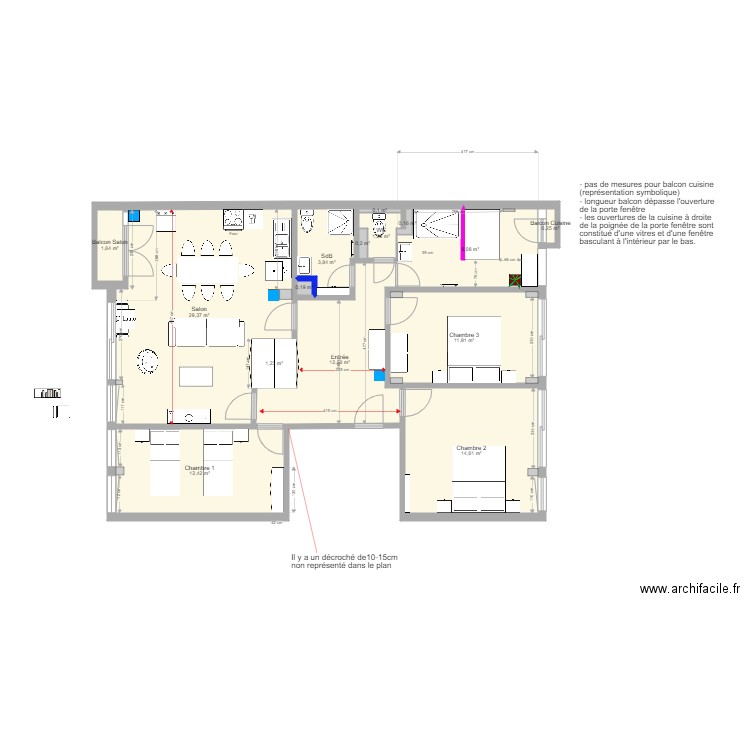 Place Baille mobilier config finale 1. Plan de 0 pièce et 0 m2