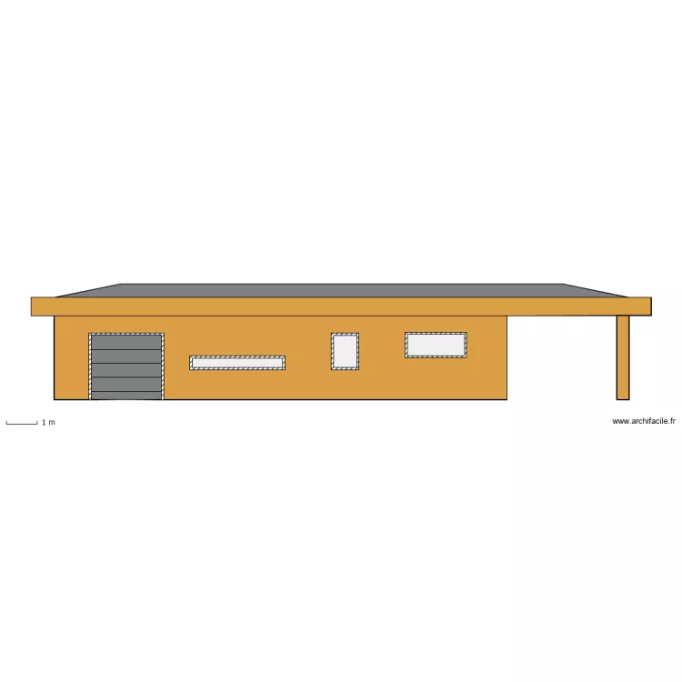 Fa&ccedil;ade Nord. Plan de 