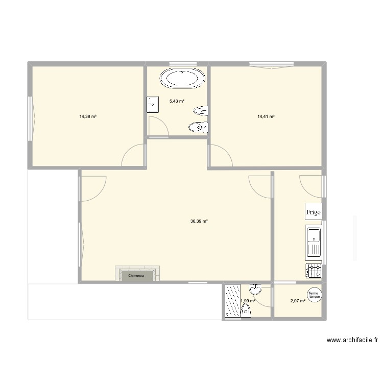 Casa Funes sin muebles. Plan de 0 pièce et 0 m2
