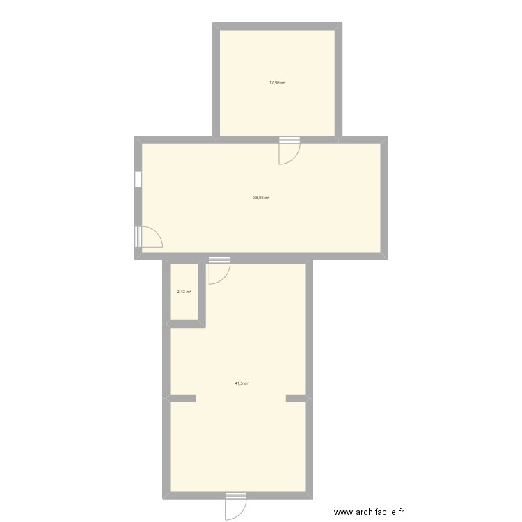 Plan Boutique/Atelier. Plan de 4 pièces et 100 m2