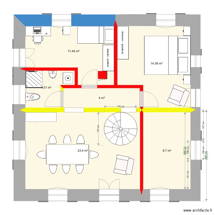 Variante 5. Plan de 0 pièce et 0 m2