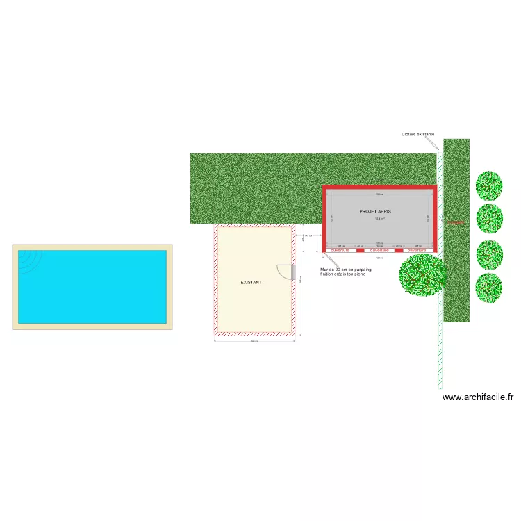 projet abris. Plan de 
