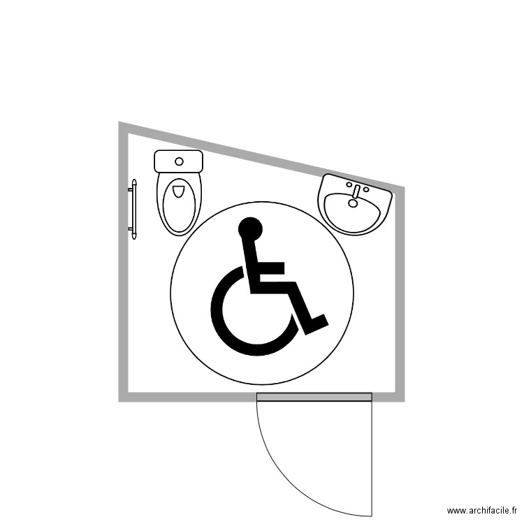 wcpmr. Plan de 1 pièce et 4 m2