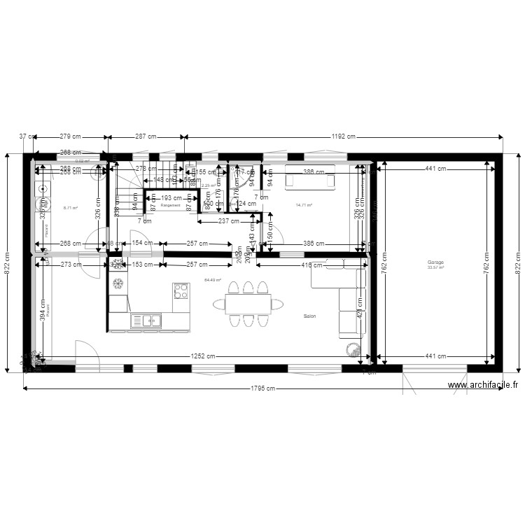 Projet Spinelli plan implantation cuisine 7. Plan de 0 pièce et 0 m2