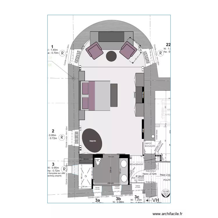 chambre 1 Nouveau B. Plan de 