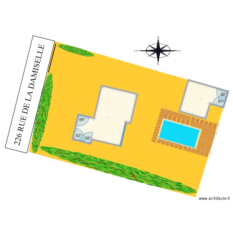 Piscine cadastre. Plan de 0 pièce et 0 m2