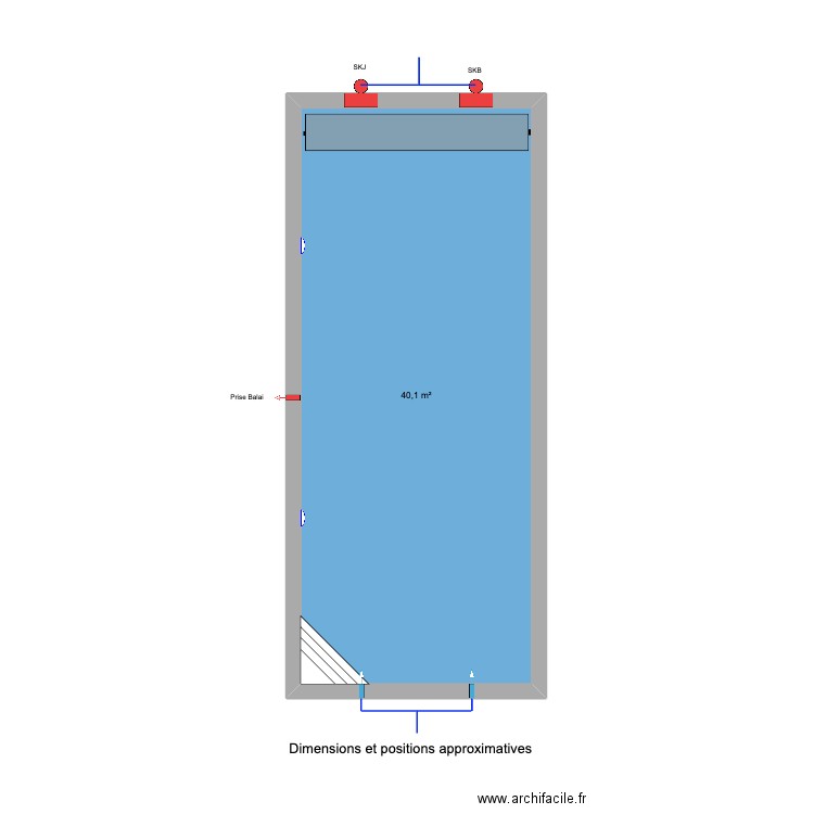 Braine le Chateau - S00083. Plan de 1 pièce et 40 m2