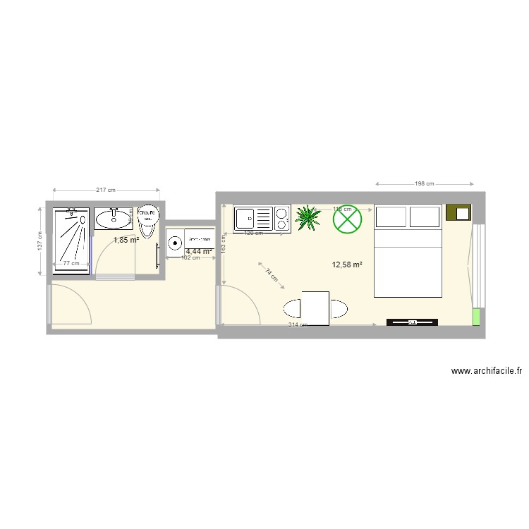 studio vieux port. Plan de 0 pièce et 0 m2