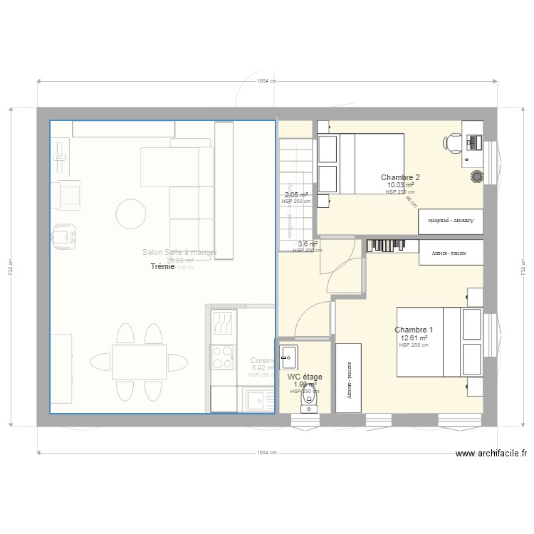 V5 avec étage. Plan de 0 pièce et 0 m2