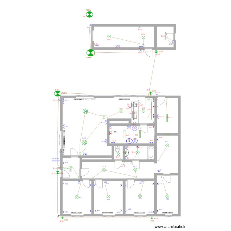 implantation electricte 02 10. Plan de 0 pièce et 0 m2