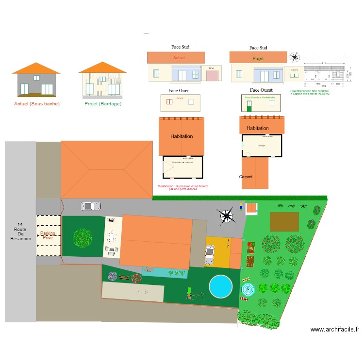 Terrain bis plan de masse. Plan de 0 pièce et 0 m2