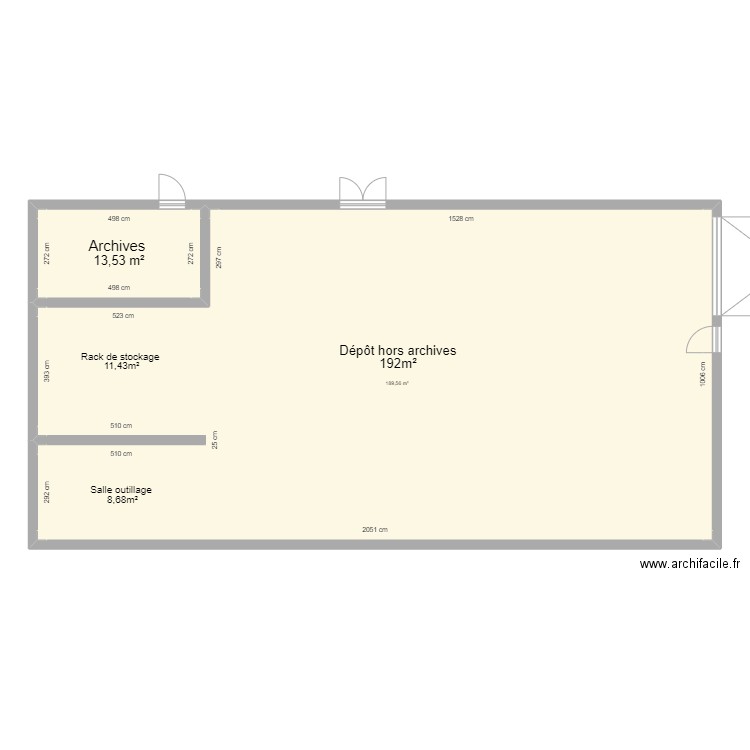 Dépôt. Plan de 0 pièce et 0 m2