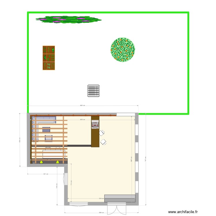 cour. Plan de 0 pièce et 0 m2