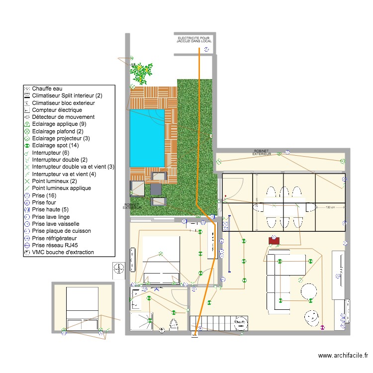 MINI MAiSON PLAN ELECTRIQUE. Plan de 0 pièce et 0 m2