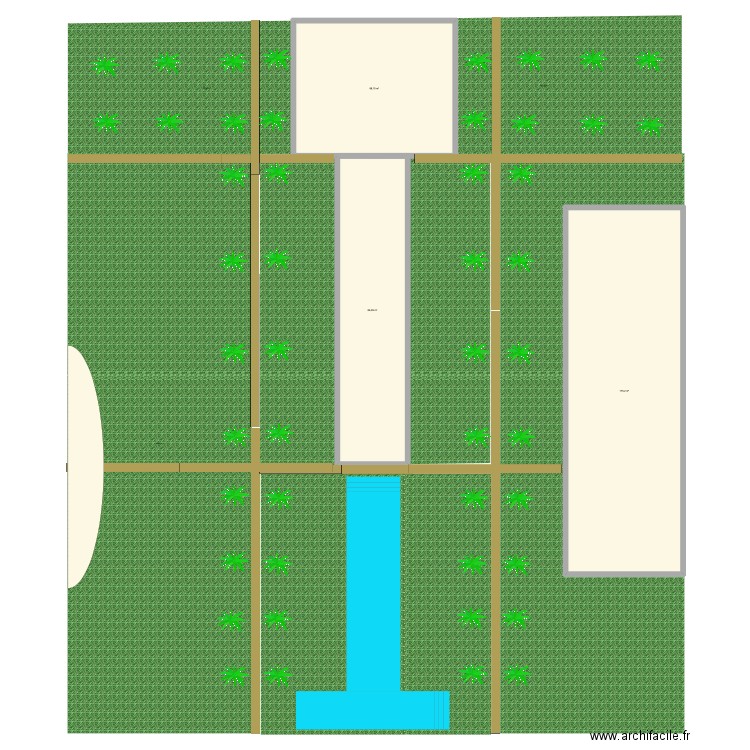 Plan Residence K.. Plan de 3 pièces et 349 m2