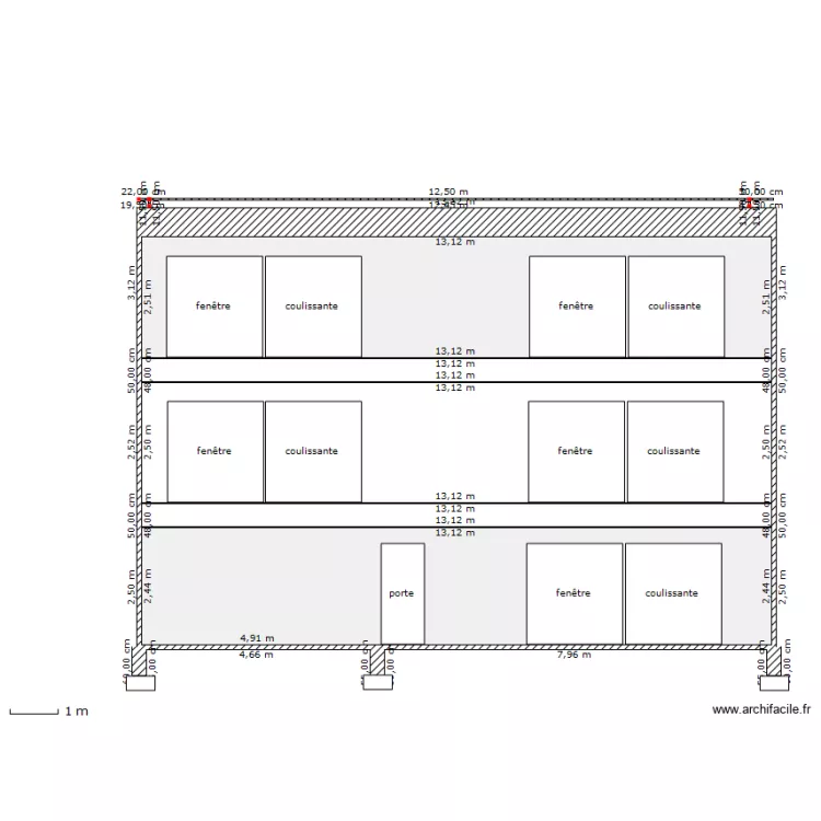FACADE SUD - new. Plan de 