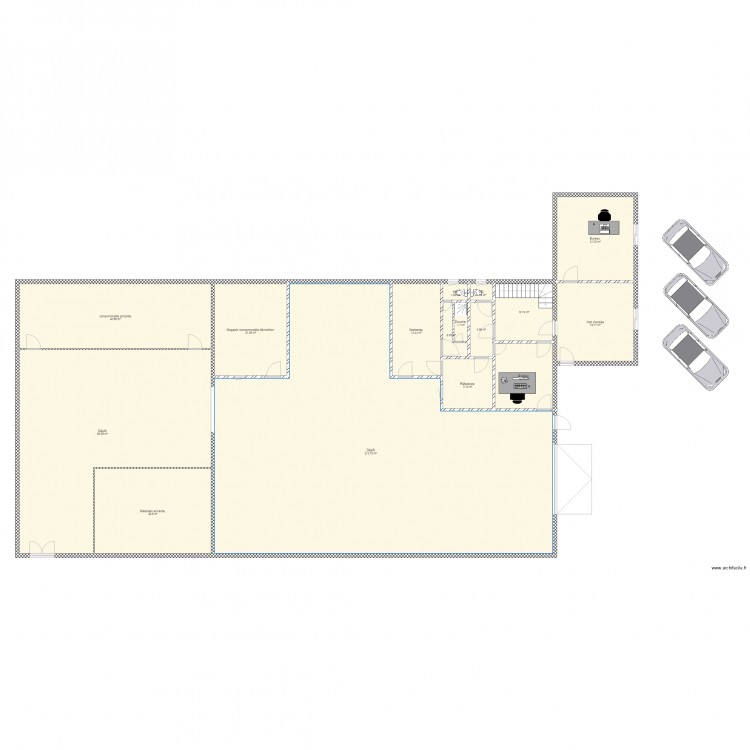 Plan etage Locaux. Plan de 0 pièce et 0 m2