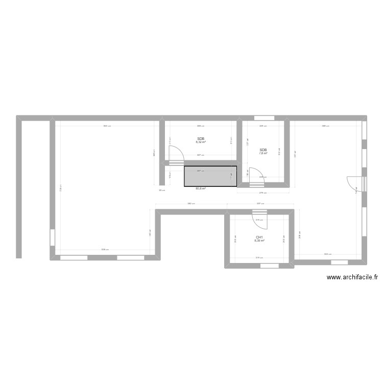 Rhinau. Plan de 4 pièces et 105 m2
