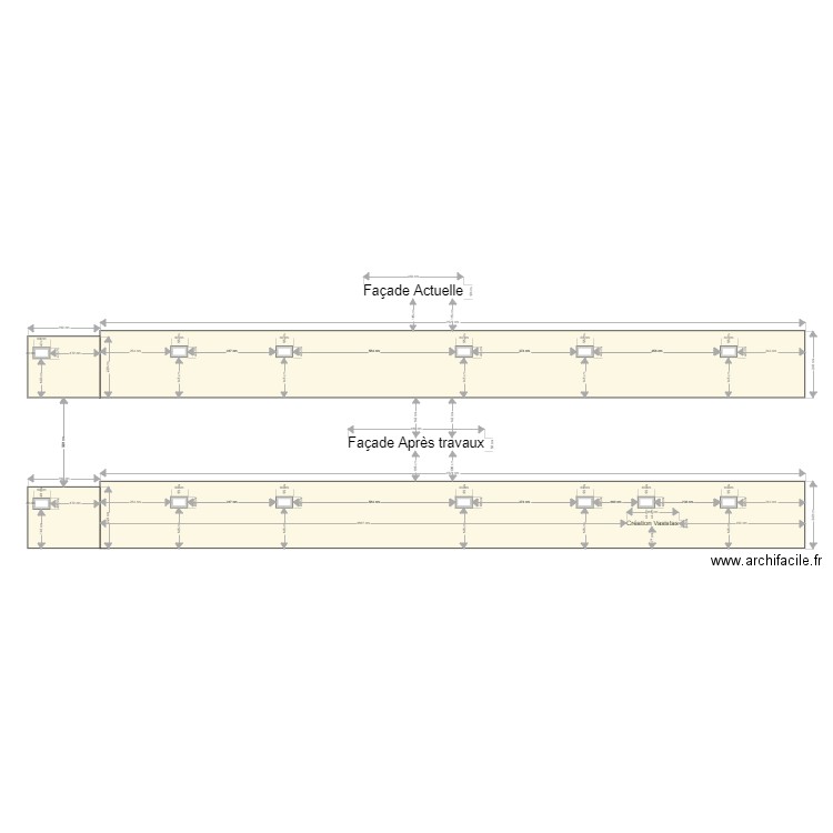 facade arriere. Plan de 0 pièce et 0 m2