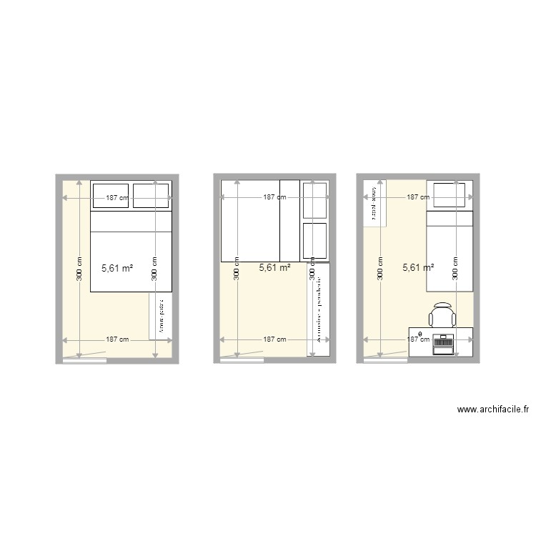 petite Chambre. Plan de 0 pièce et 0 m2