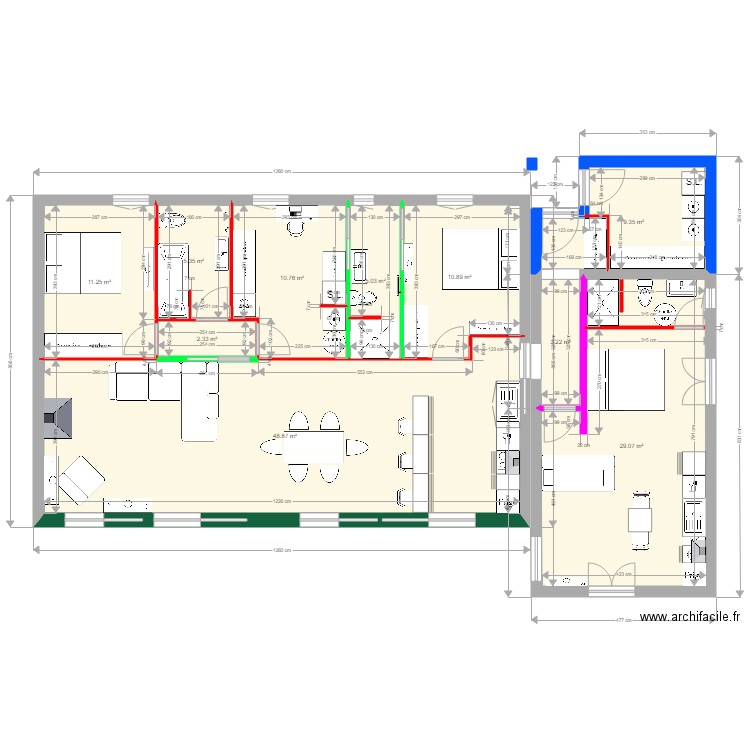 MAISON finie avec doublage et cloisons 5. Plan de 0 pièce et 0 m2