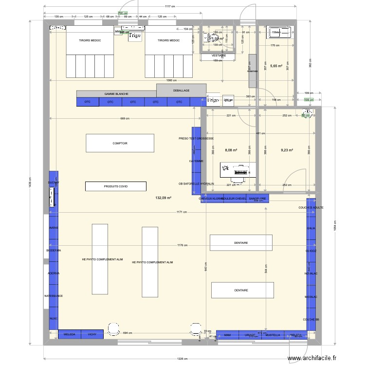 amis2. Plan de 5 pièces et 157 m2