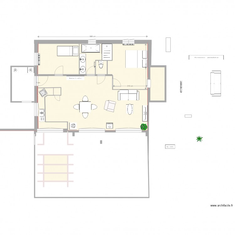 le bon3wc a droite. Plan de 0 pièce et 0 m2