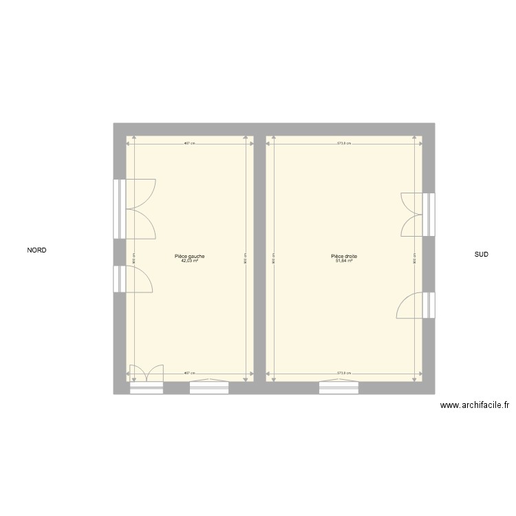 EXISTANT Maison 83 RDC. Plan de 0 pièce et 0 m2