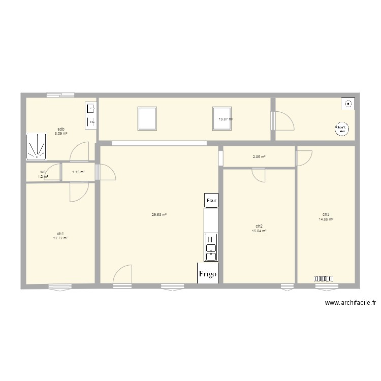 frimas. Plan de 0 pièce et 0 m2