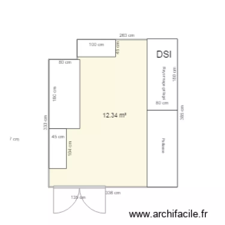 LOCAL STOCKAGE BIS. Plan de 