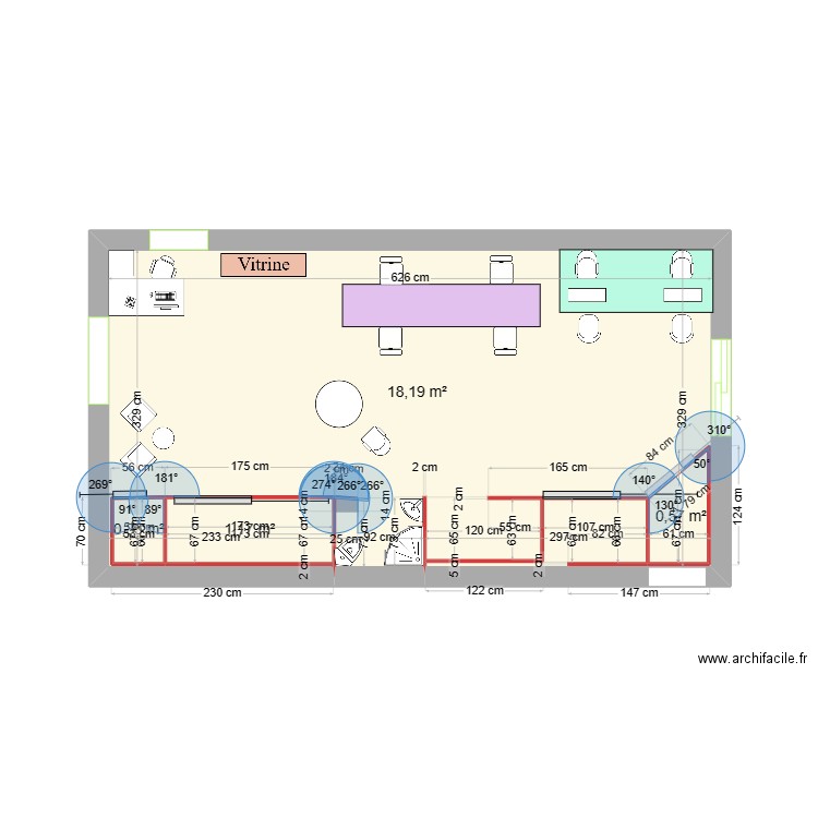 INSTITUT OCE. Plan de 4 pièces et 20 m2