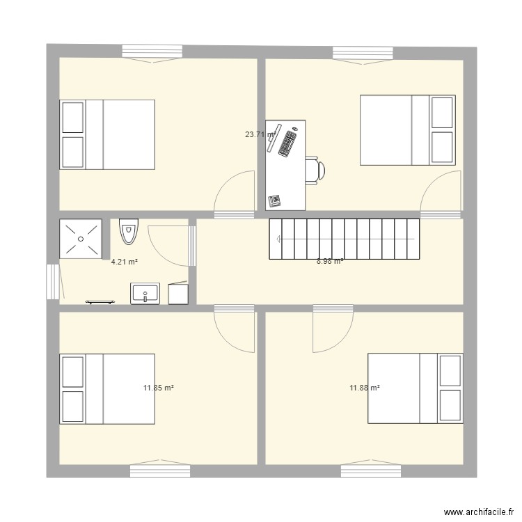 étage. Plan de 0 pièce et 0 m2