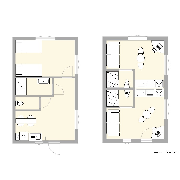 STUDIO DESSUS GARAGE . Plan de 0 pièce et 0 m2