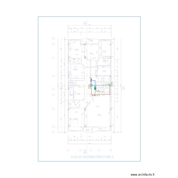 Eclairage de sécurité étage 2. Plan de 0 pièce et 0 m2