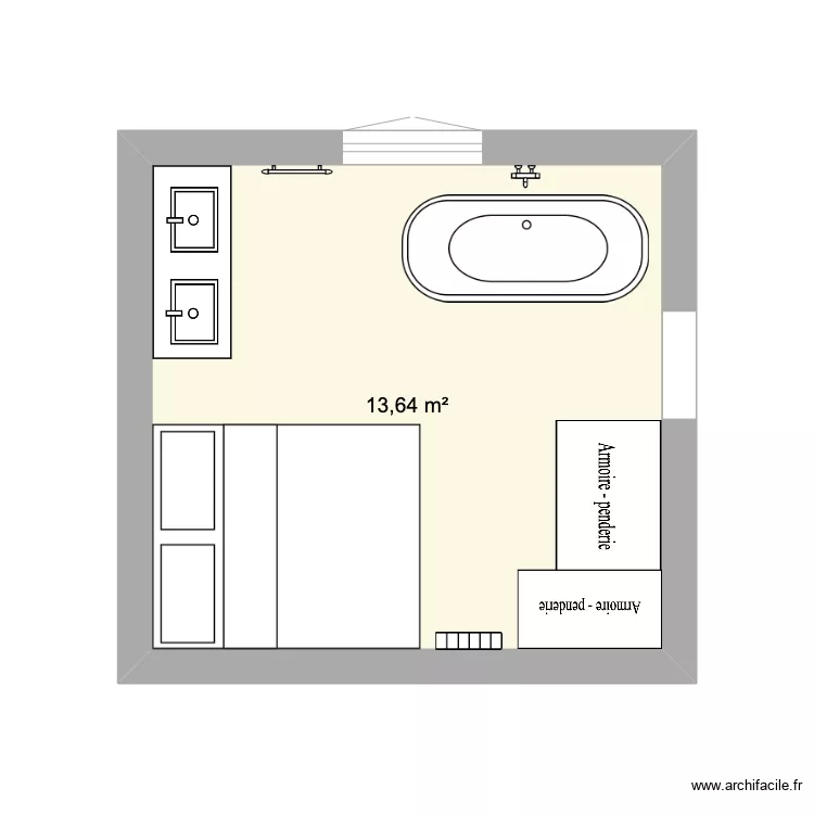 CHAMBRE 2. Plan de 