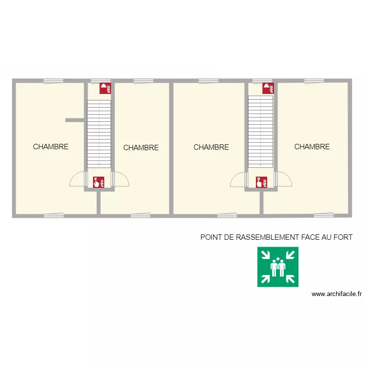chalet &eacute;tage . Plan de 