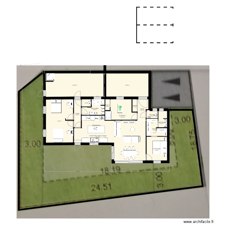 Lot 29 bis plein pied essai. Plan de 0 pièce et 0 m2