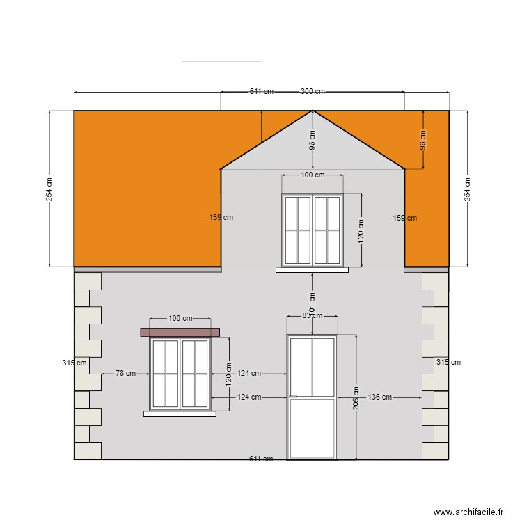 dependance facade 2 nord. Plan de 0 pièce et 0 m2