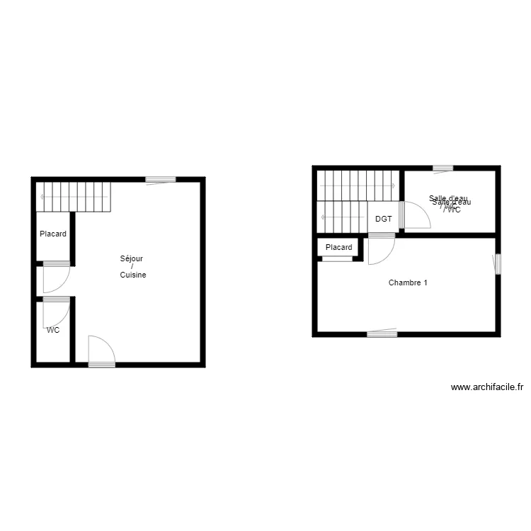 ALLAIN chateaubourg petites bonnes maisons. Plan de 