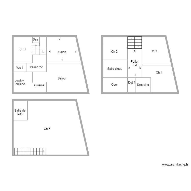 QUIMPER FAYE. Plan de 